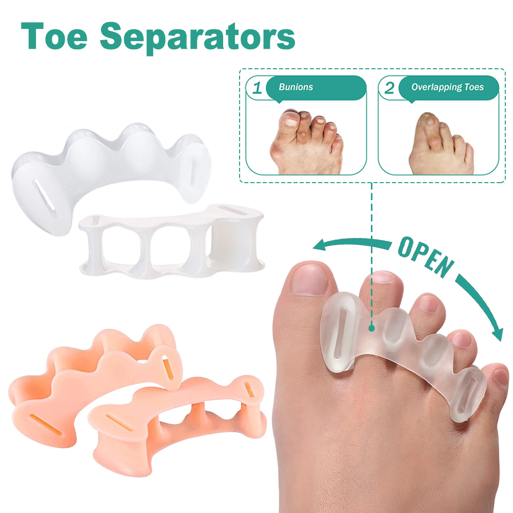 Toe Separator Silicon - 1 زوج هلام الصلب سيليكون تو