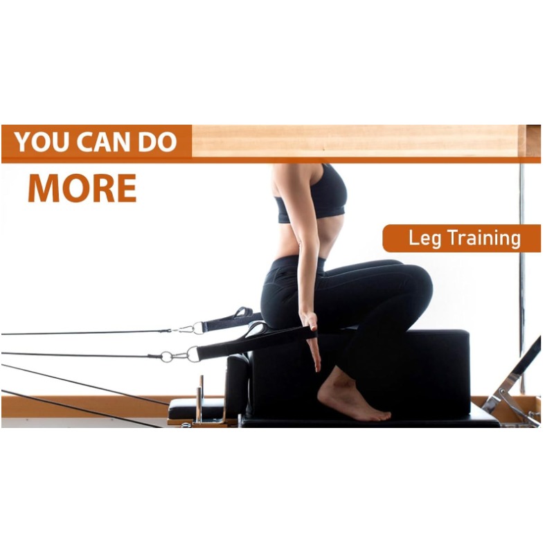 Pilates Ankle Strap - حزام مطاطي مزدوج الحلقات لتمارين اليوغا
