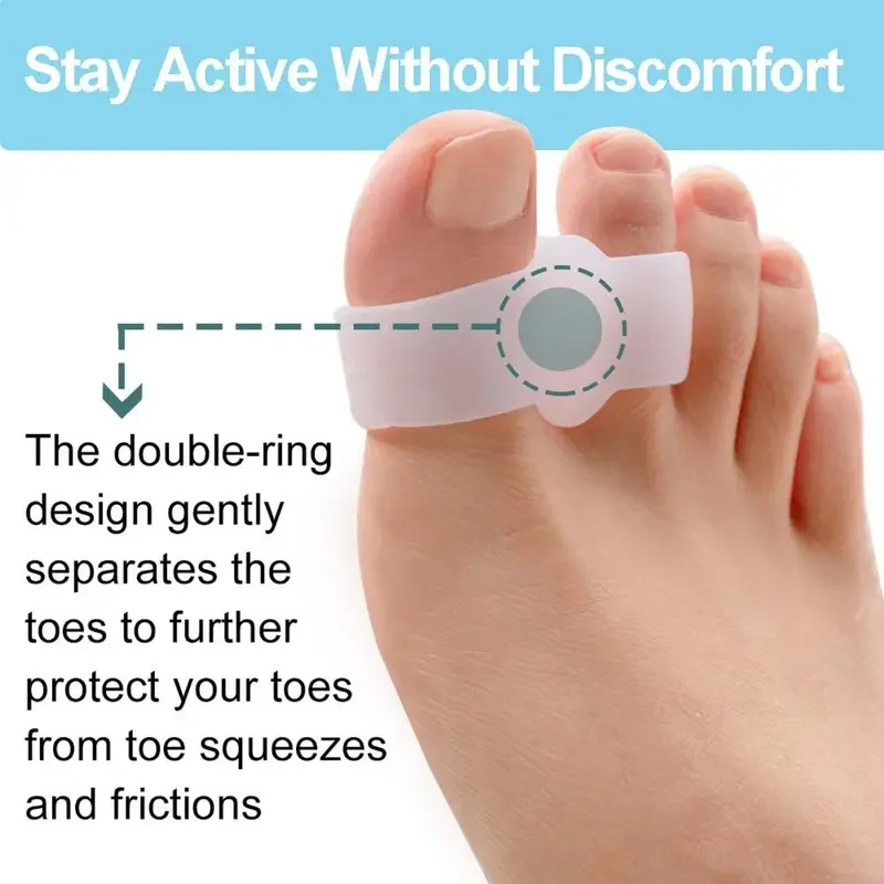 Toe Separator Silicon - زوج واحد من مصحح الورم -
