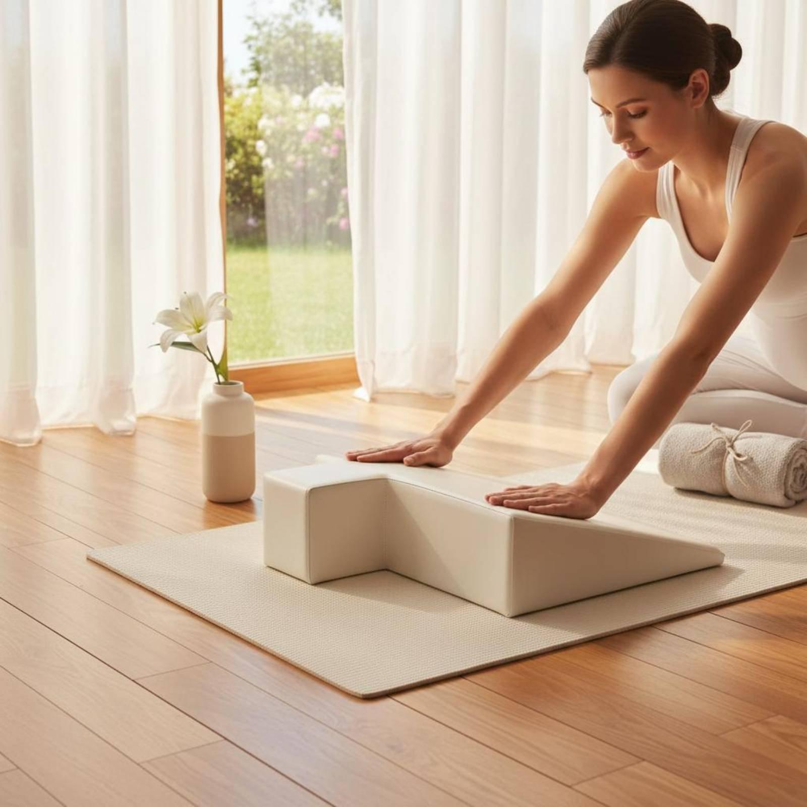 Pilates & Yoga With Katja Youtube - وسادة دعم للحوامل من الفوم الكثيف،