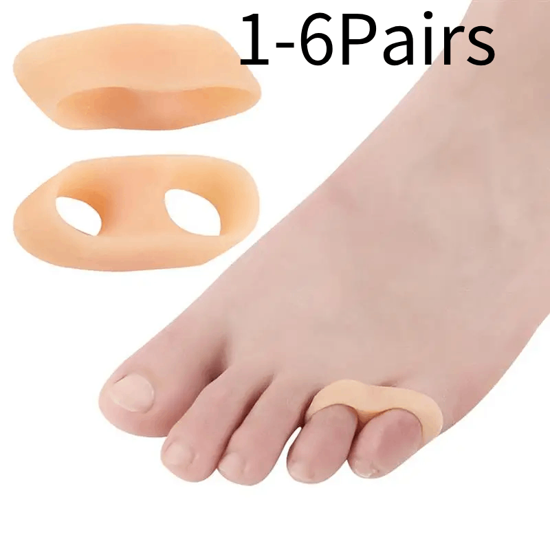 Toe Separator Silicon - 1/2/3/4/5/6Pairs جل أصابع حامي الذرة مصحح