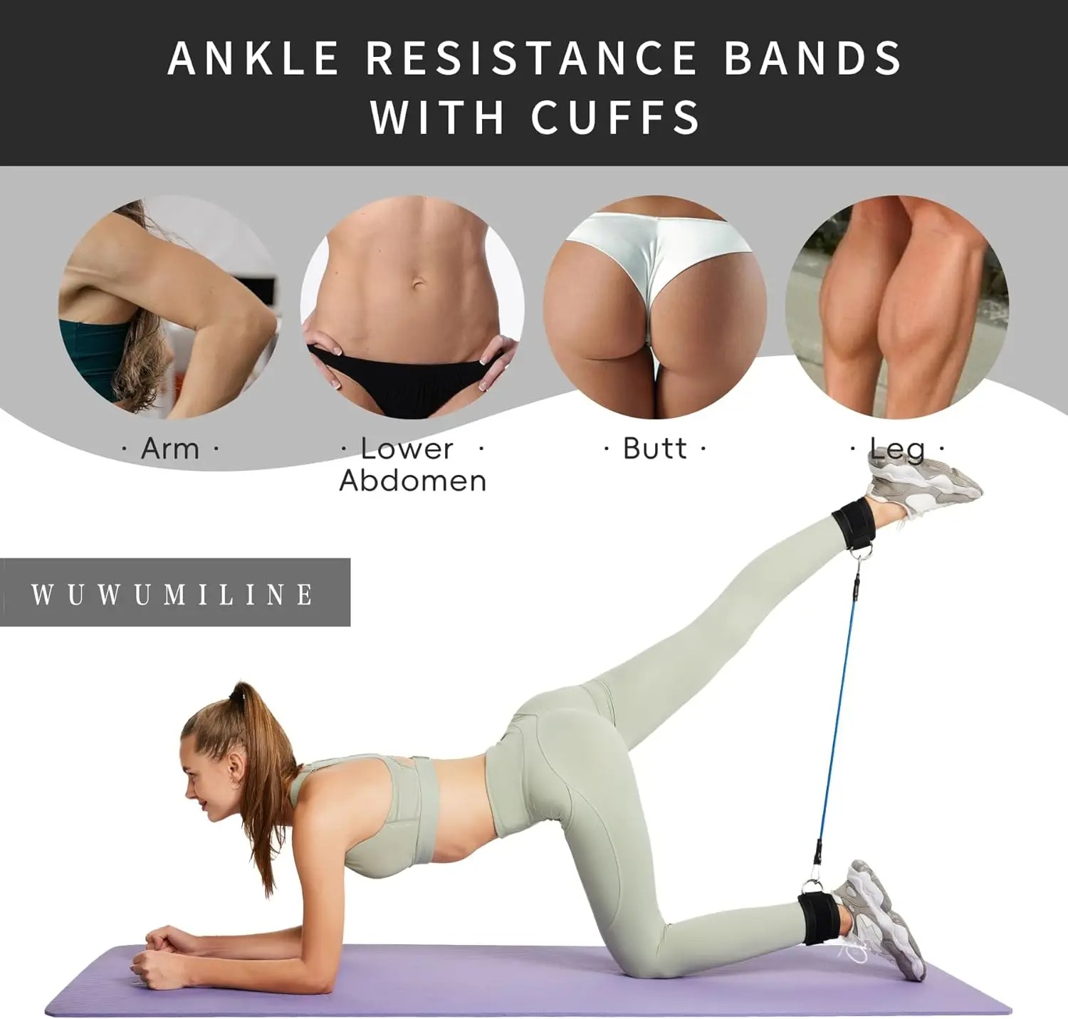 أربطة مقاومة مع أحزمة الكاحل ، - مراجعة Pilates Ankle Strap وسعره