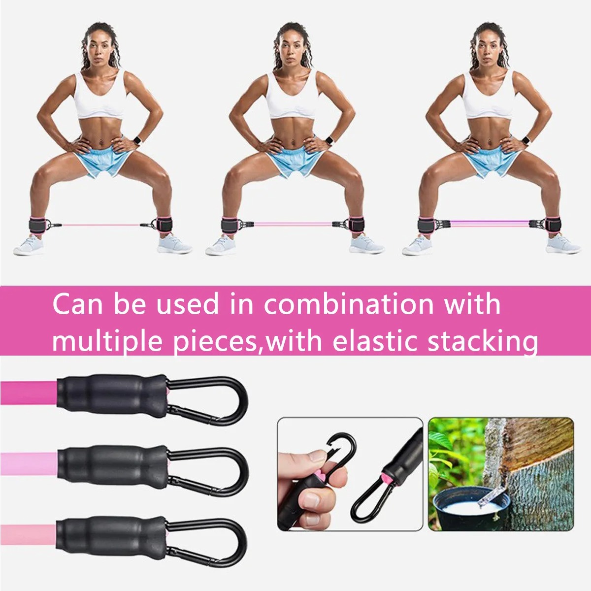 أربطة مقاومة مع أحزمة الكاحل ، - مراجعة Pilates Ankle Strap وسعره