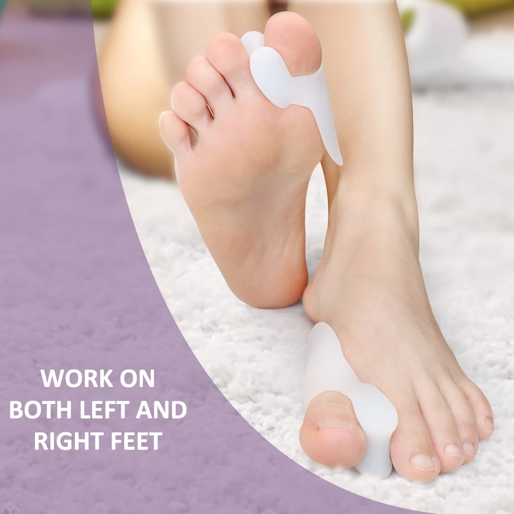 2/4/8 قطع فاصل أصابع القدم الج - مراجعة Toe Separator Silicon وسعره