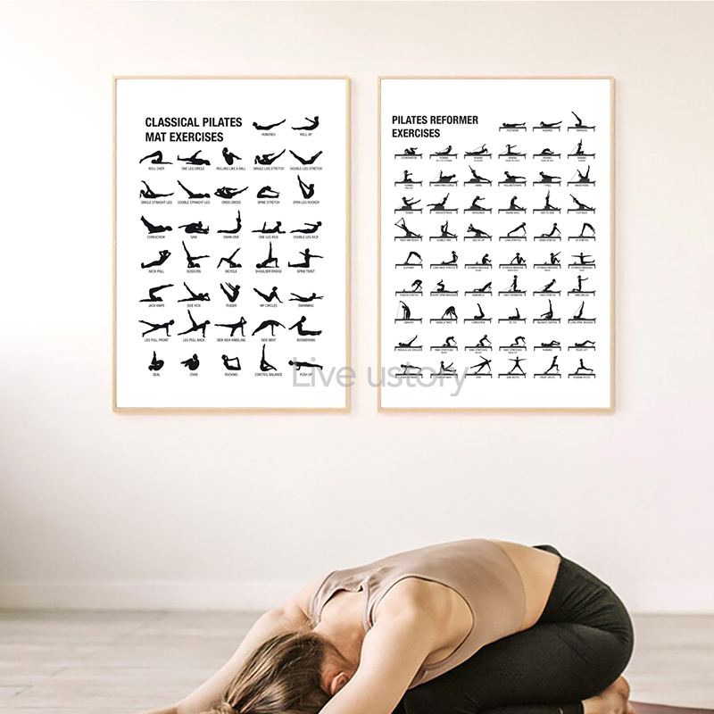 ملصق لوحة تدريبات البيلاتس بدو - مراجعة Pilate Yoga Workout وسعره